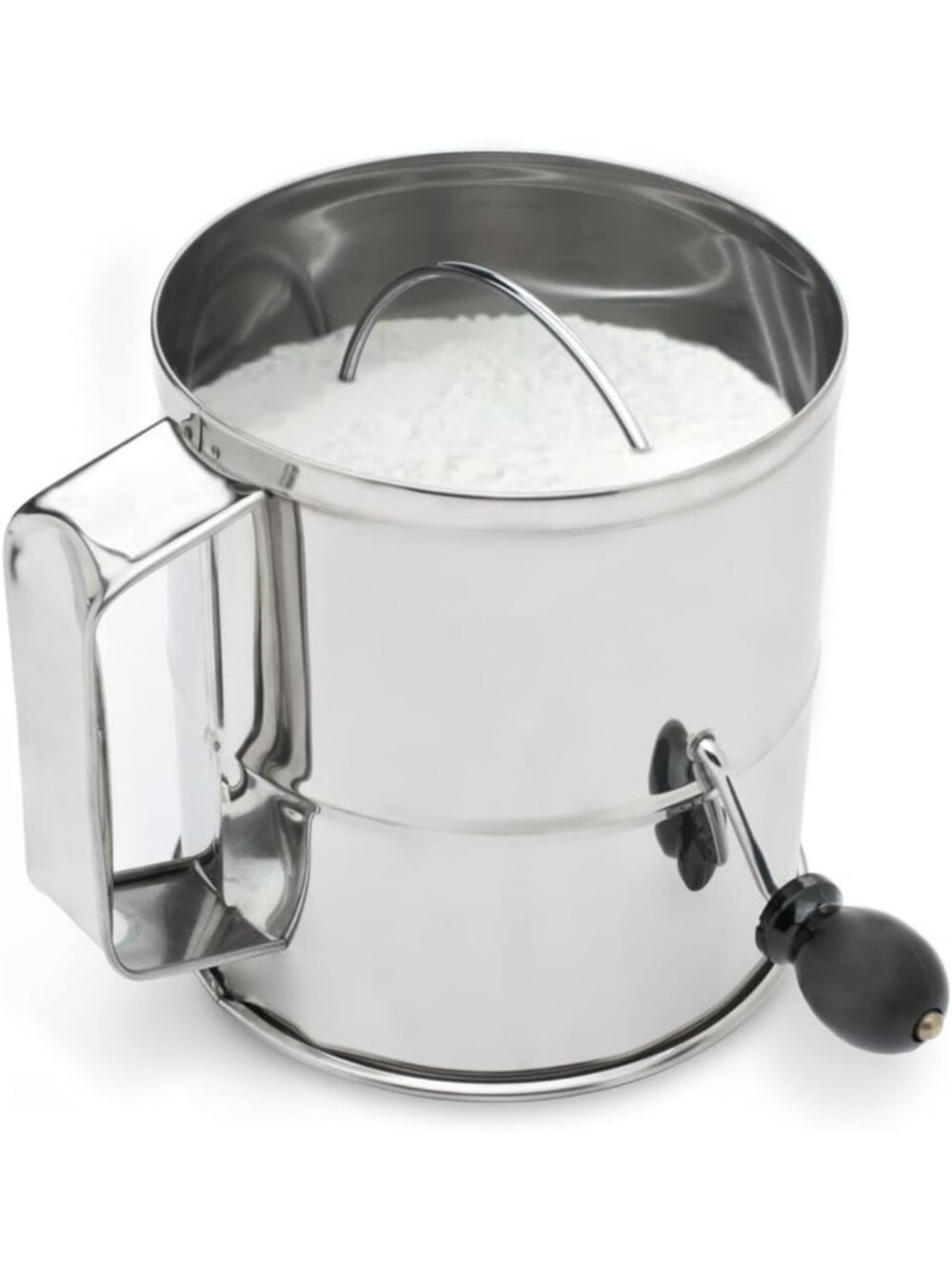 Stainless Steel 8-Cup Flour Sifter for Baking, Kitchen Essential Tool